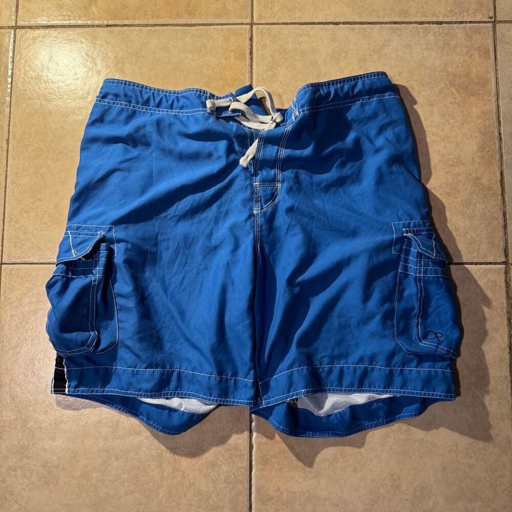 Y2k op ocean pacific blue Cargo Swimming Trunks Size XL in Mens